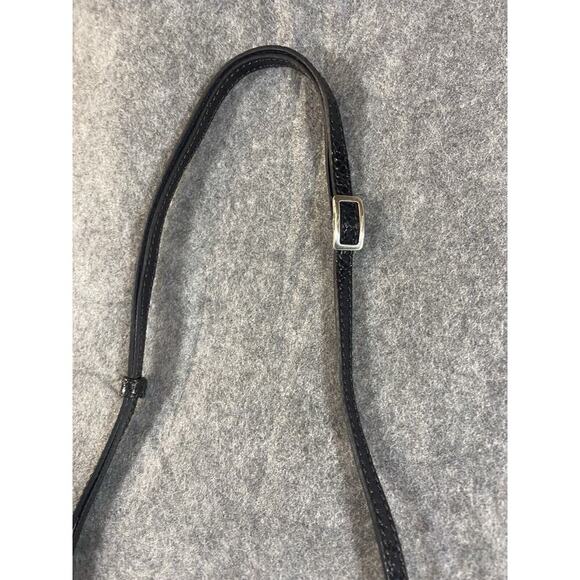 Brighton Purse Medium Black Faux Snack Skin Medium Shoulder Purse Clutch - Picture 8 of 13